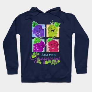 Aim for Grapeness - Punny Garden Hoodie